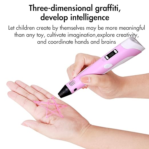 REES52® Second Generation 3D Pen for Kids/Adults/Children (3D-Printing Pen for 3D Drawing, Doodling, Arts, Crafts, Model Making) - 3D Pen with Display (Blue) REES52® Second Generation 3D Pen for Kids/Adults/Children (3D-Printing Pen for 3D Drawing, Doodling, Arts, Crafts, Model Making) - 3D Pen with Display (Blue)